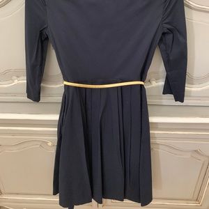 Tory Burch Navy Dress, Brass Buttons & Belt - NEW